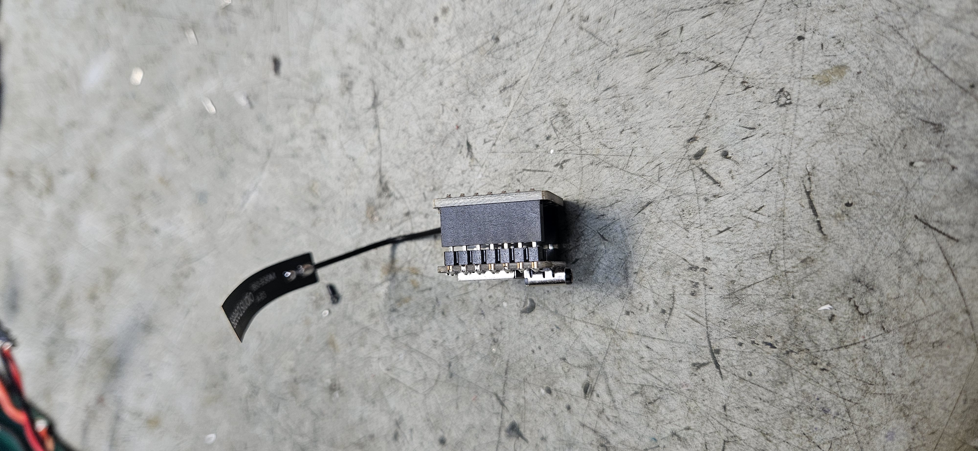 XIAO board mated with radio board side view