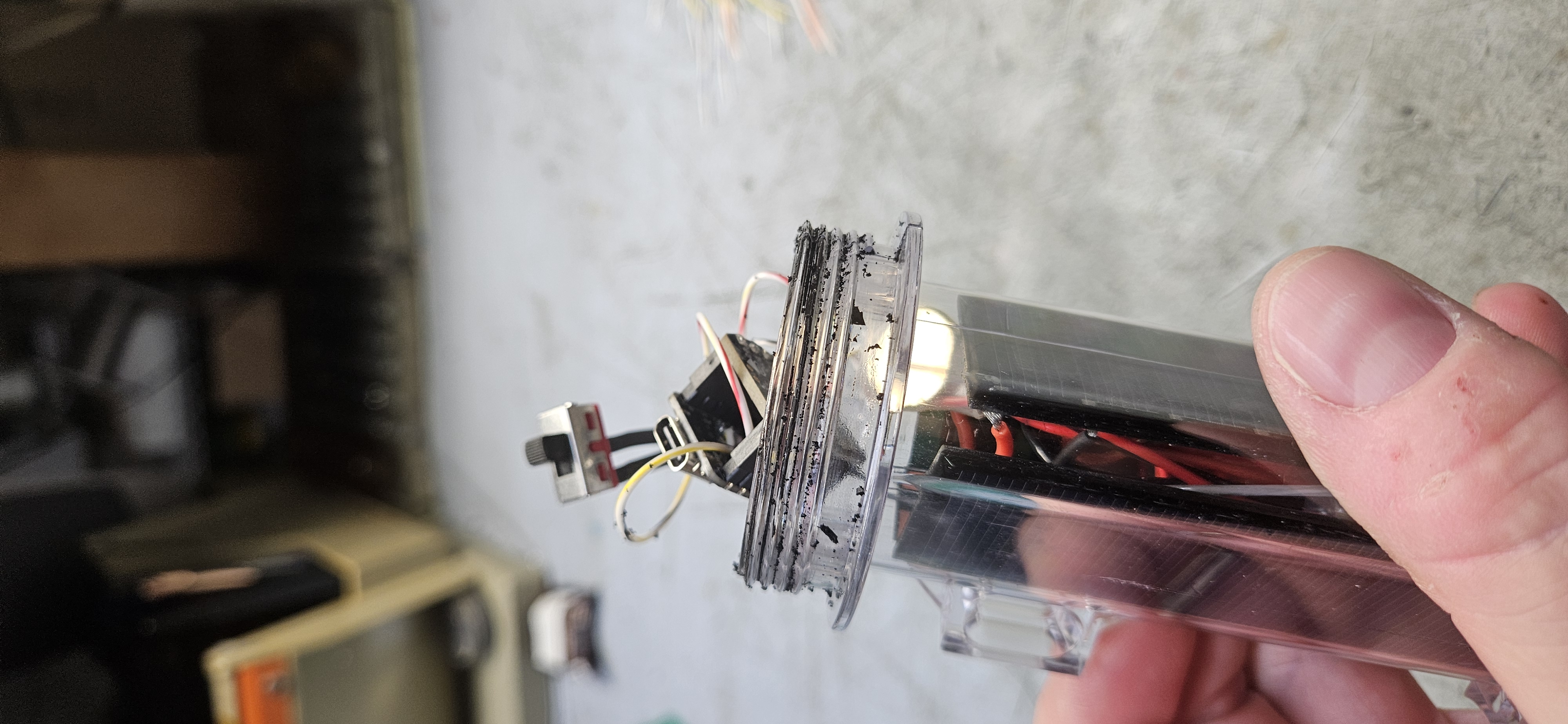 Internal components inserted into buoy housing